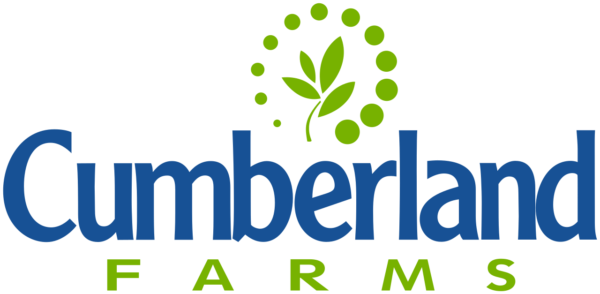 Cumberland Farms logo with green leaf and dots