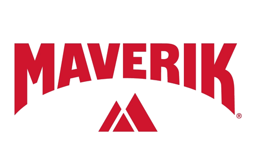 Maverik convenience store brand logo in red