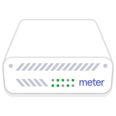 Meter network switch device with green LED indicators